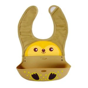 Laadukas, helposti puhdistettava pehmeä silikoninen vauvan ruokalappu