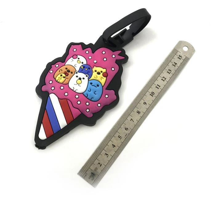 Eco Friendly Flexible Silicone 3d Luggage Tag