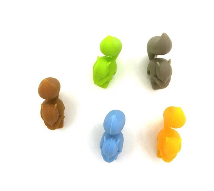 Promotion Colorful Silicone Rubber Cocktail Drink Glass Marker