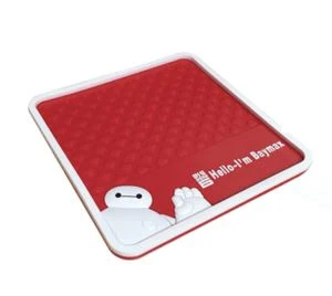 2D Cartoon Car Mat Liukumaton matto silikonityyny