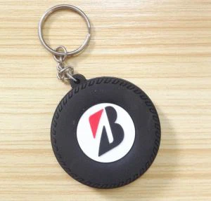 3D-rengas lahja avaimenperä pehmeä Pvc-avaimenperän avaimenperä