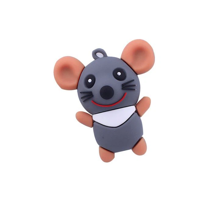 3D -sarjakuvahiiri PVC -pehmeä avaimenperä PVC -avaimenperät