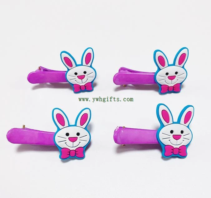 DIY Cartoon Childre's Hair Snaps And Soft PVC Rubber Hair Clips
