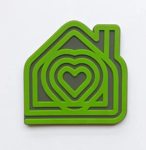 Polygon Coffee Coaster Pehmeät PVC -olutmatot