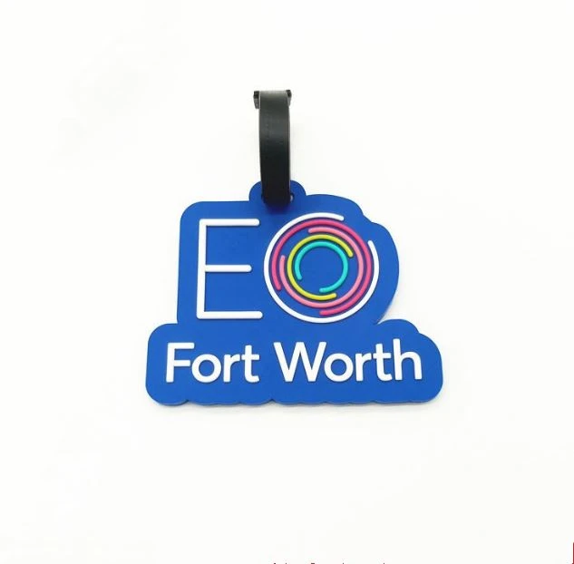 Travel Accessories 3D Logo PVC Rubber Luggage Tag Travel Bag Tag